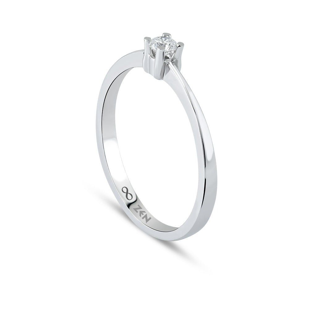 Solitaire Diamond Engagement Ring