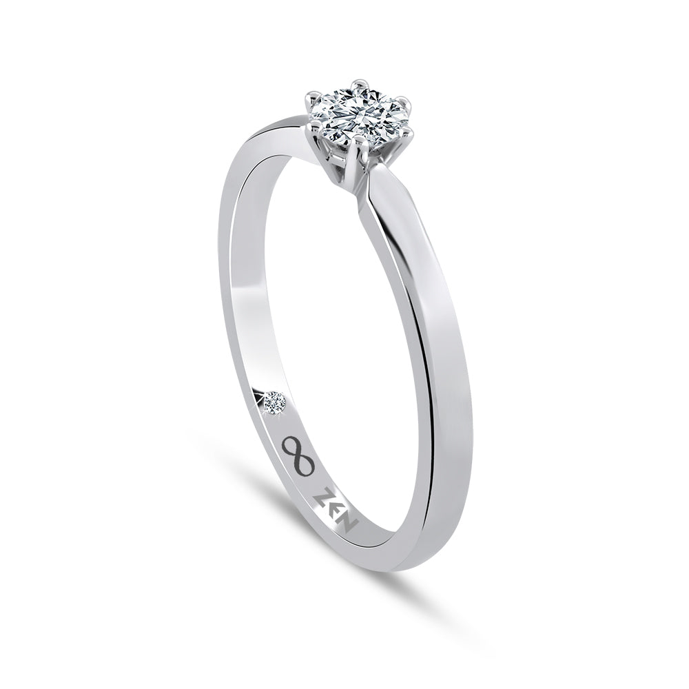 Solitaire Diamond Engagement Ring