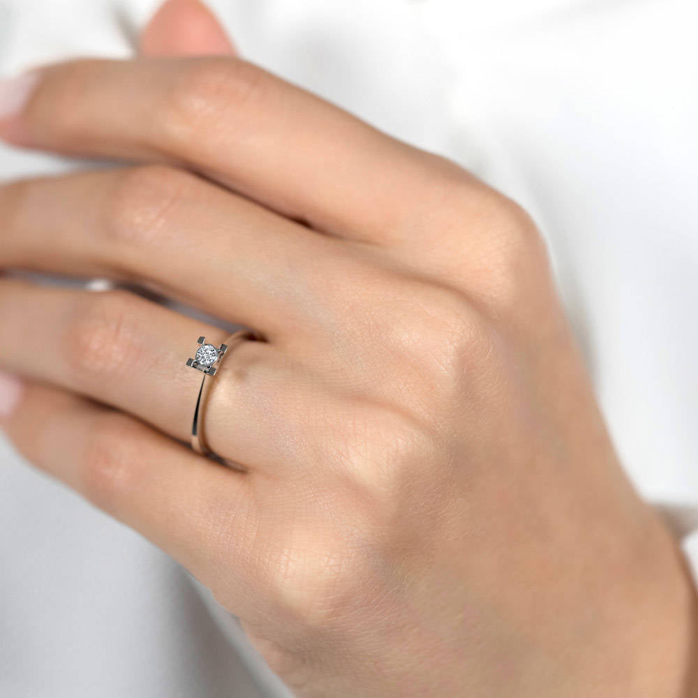 Solitaire Diamond Engagement Ring