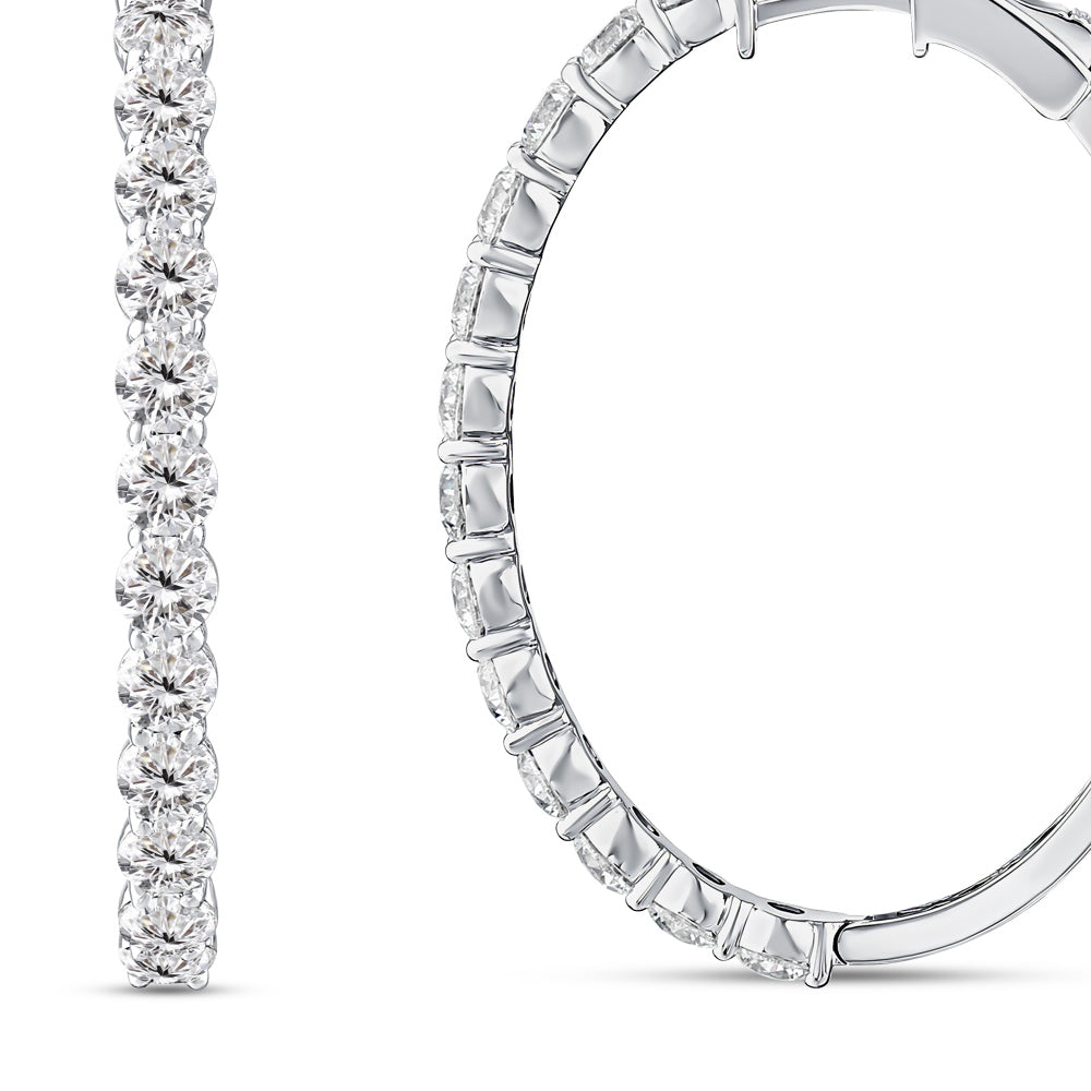 Diamond Hoop Earrings