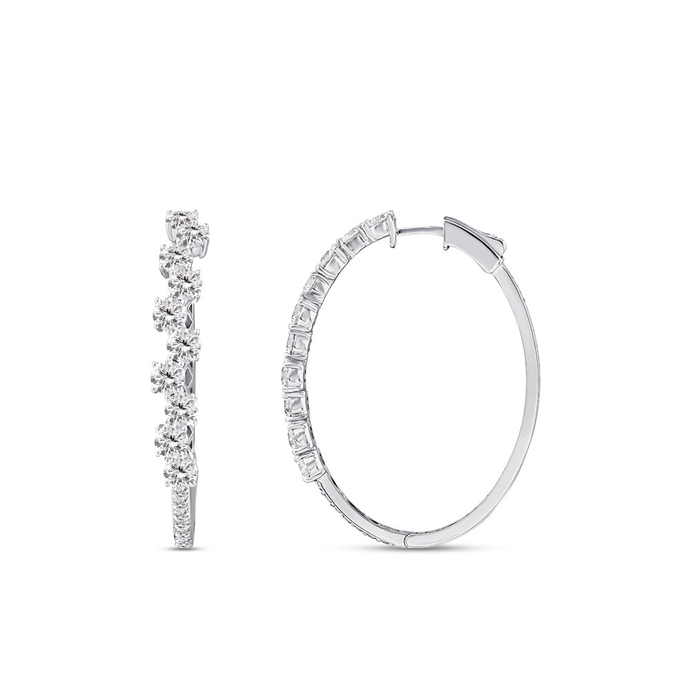 Diamond Hoop Earrings