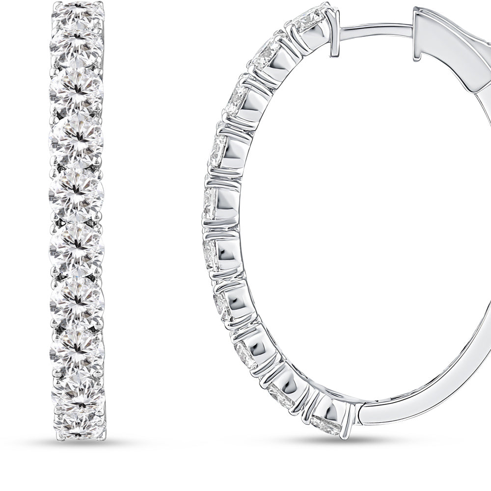 Diamond Hoop Earrings