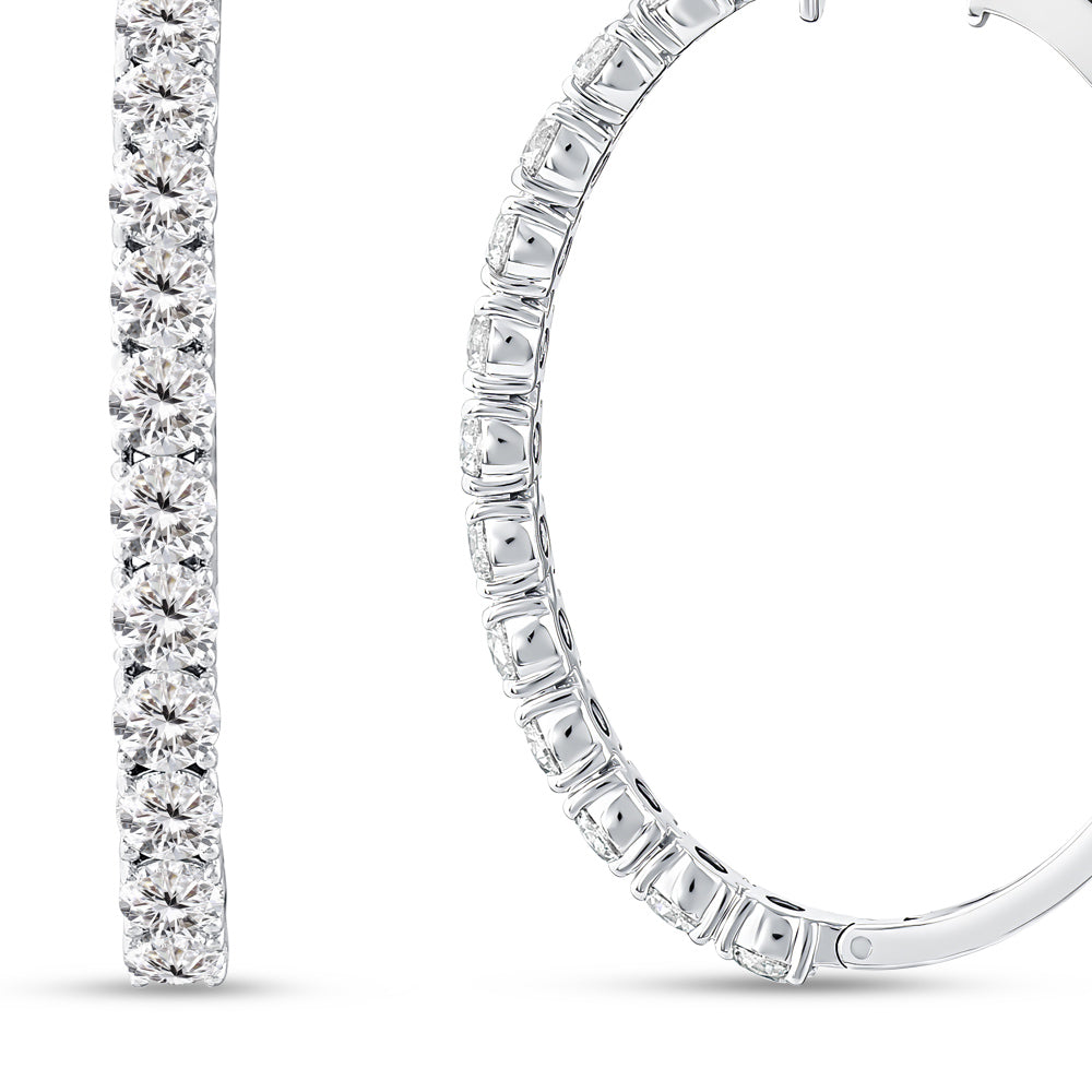 Diamond Hoop Earrings