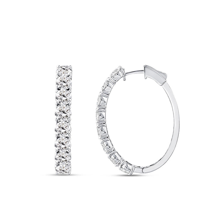 Diamond Hoop Earrings