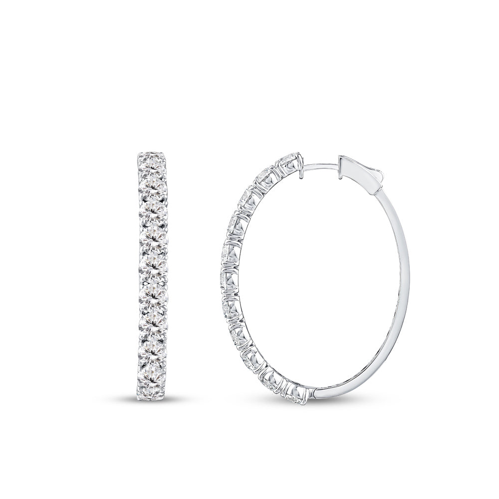 Diamond Hoop Earrings