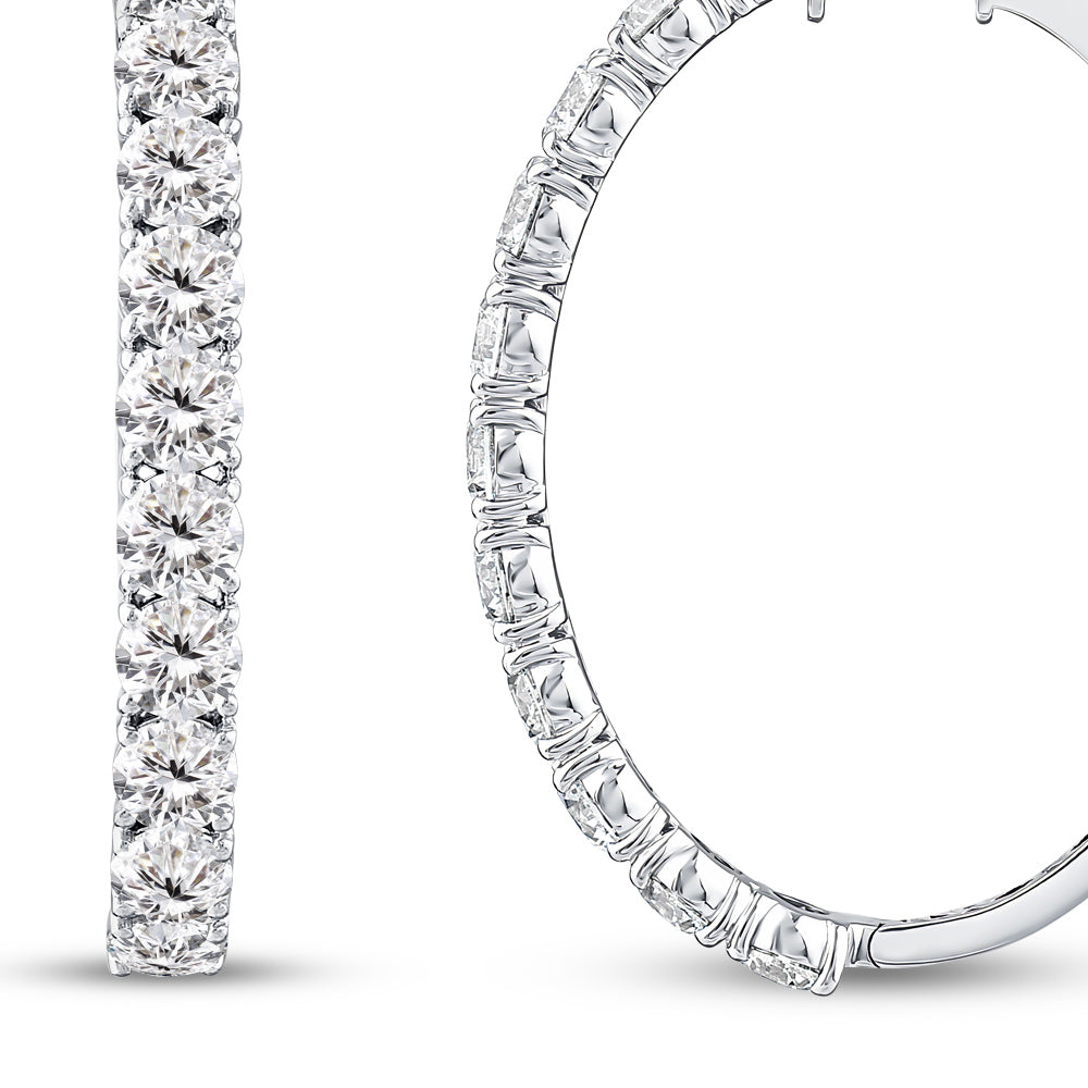 Diamond Hoop Earrings