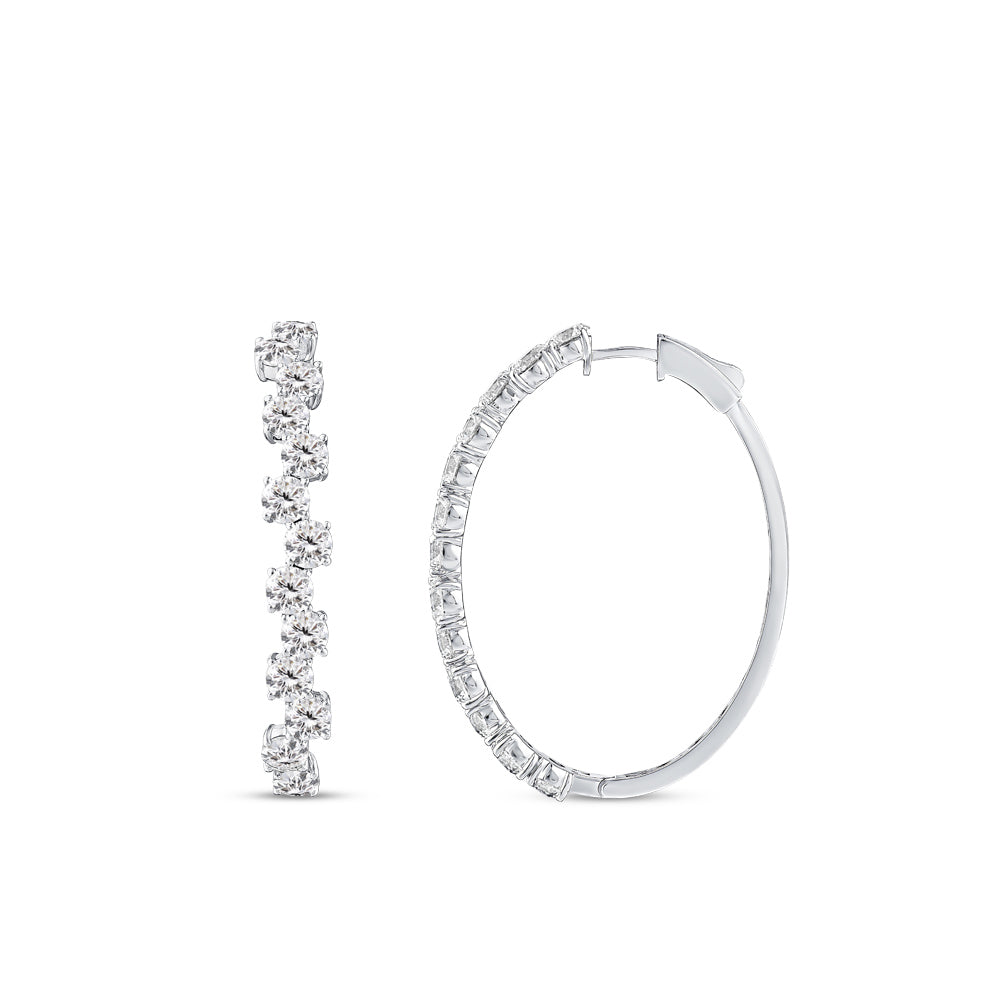 Diamond Hoop Earrings