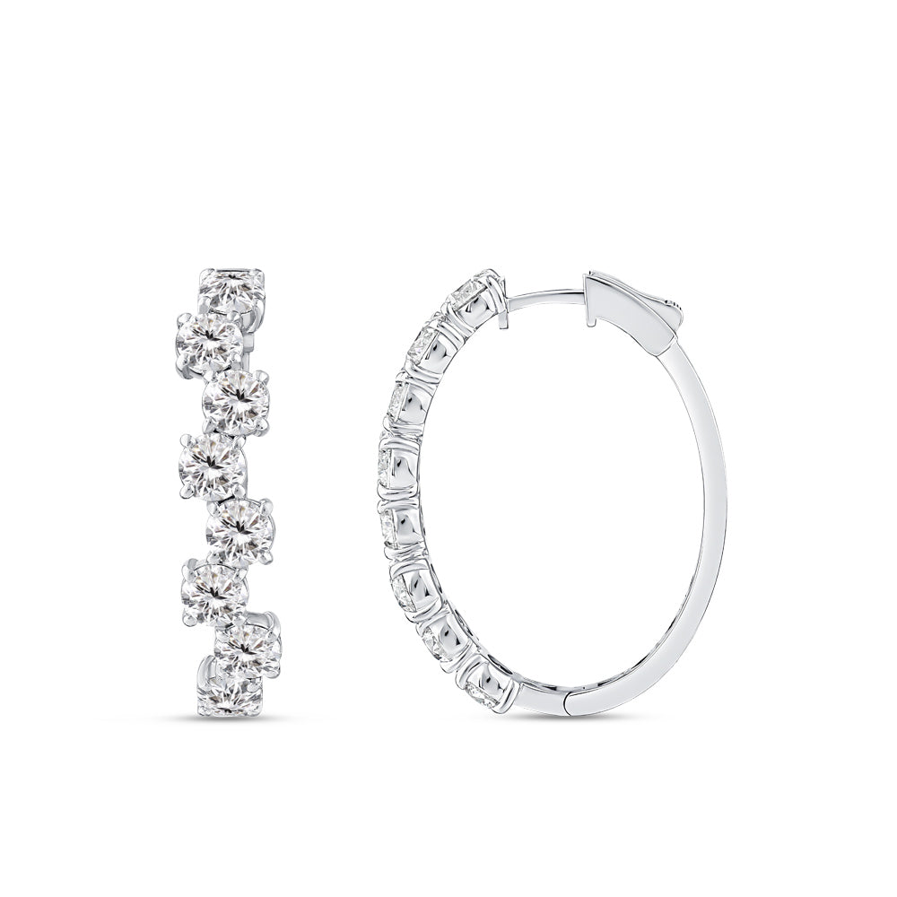 Diamond Hoop Earrings