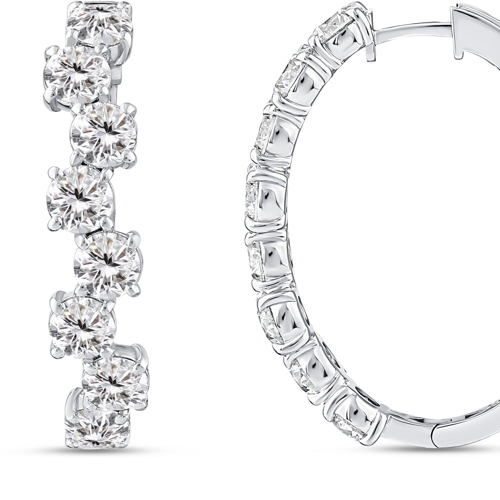 Diamond Hoop Earrings