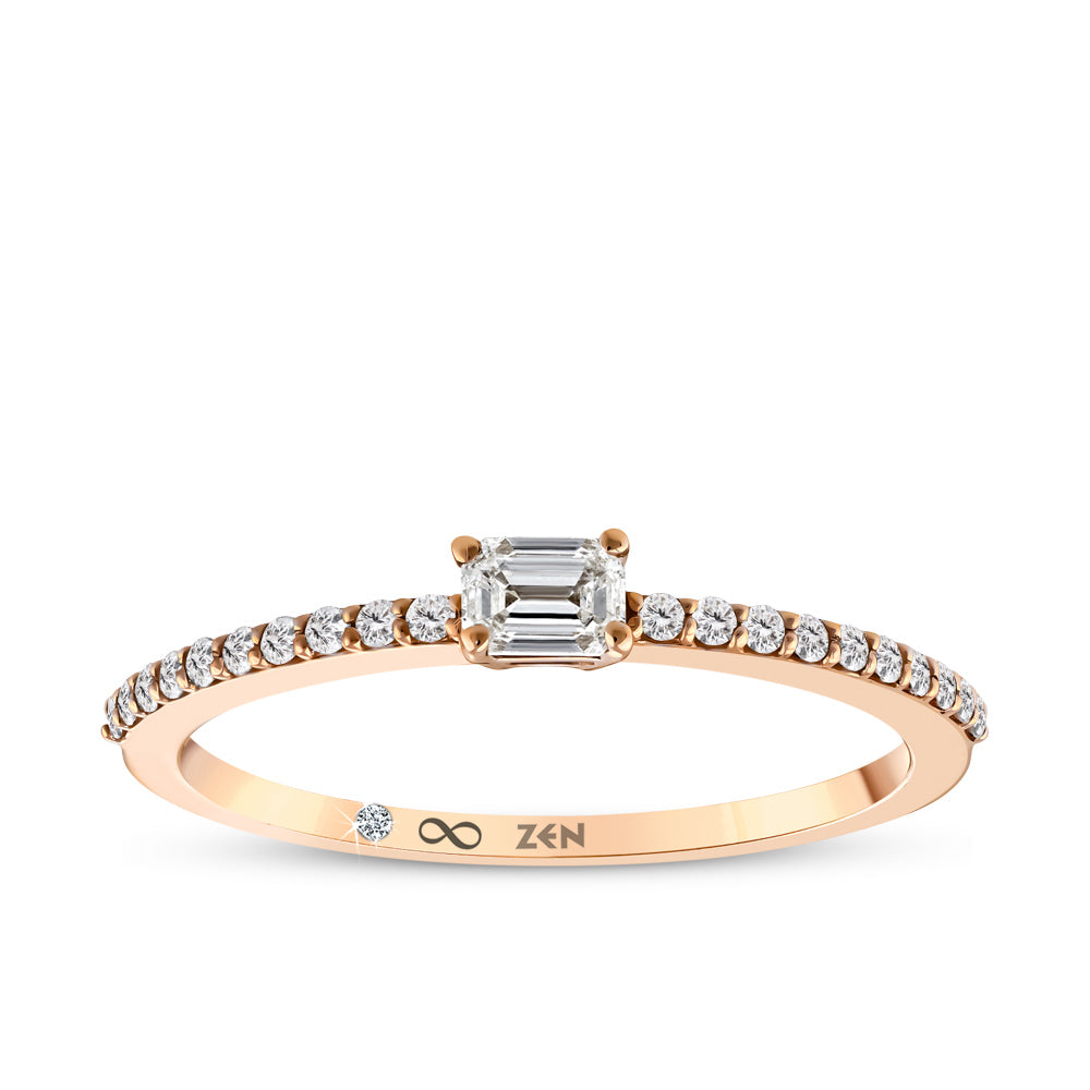 Side Stone Diamond Engagement Ring