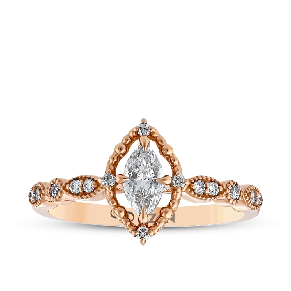 Side Stone Diamond Engagement Ring