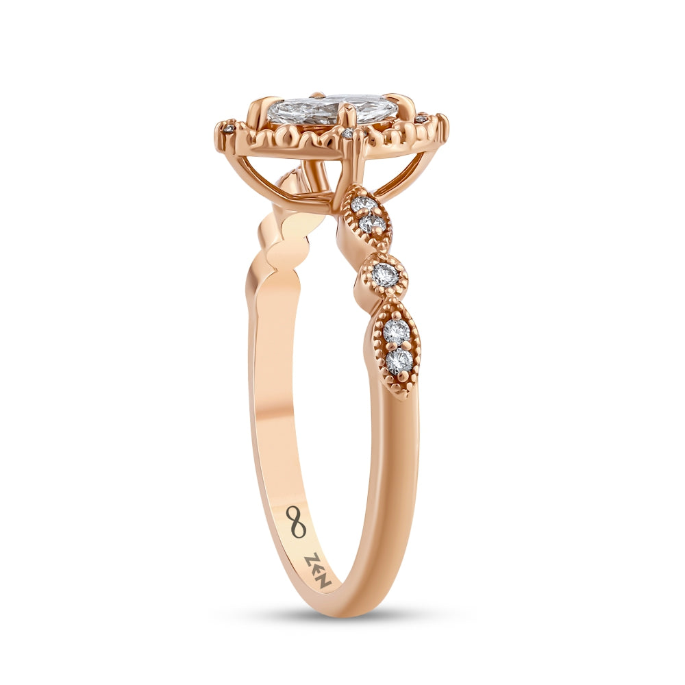 Side Stone Diamond Engagement Ring