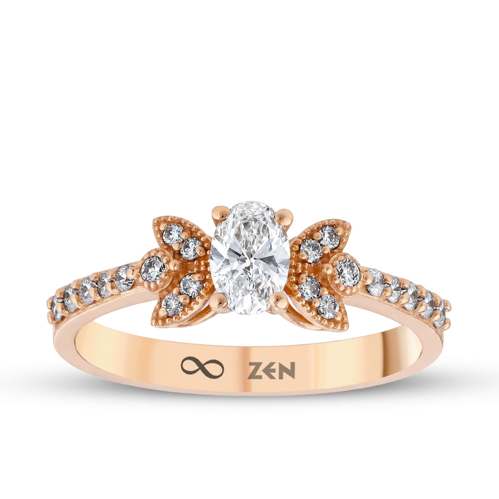 Side Stone Diamond Engagement Ring
