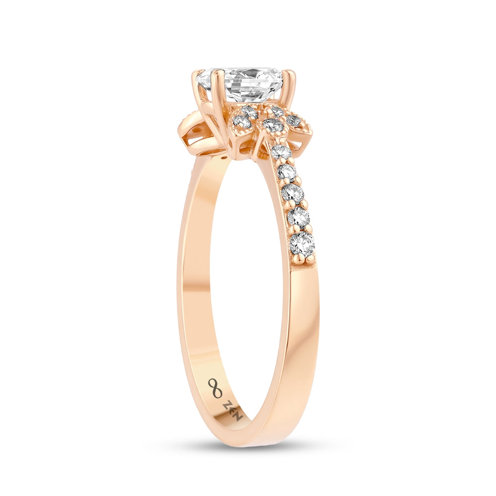 Side Stone Diamond Engagement Ring