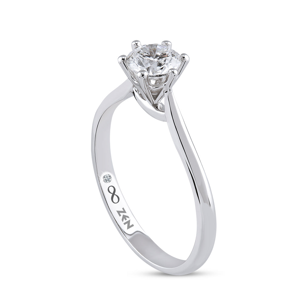 Solitaire Diamond Engagement Ring