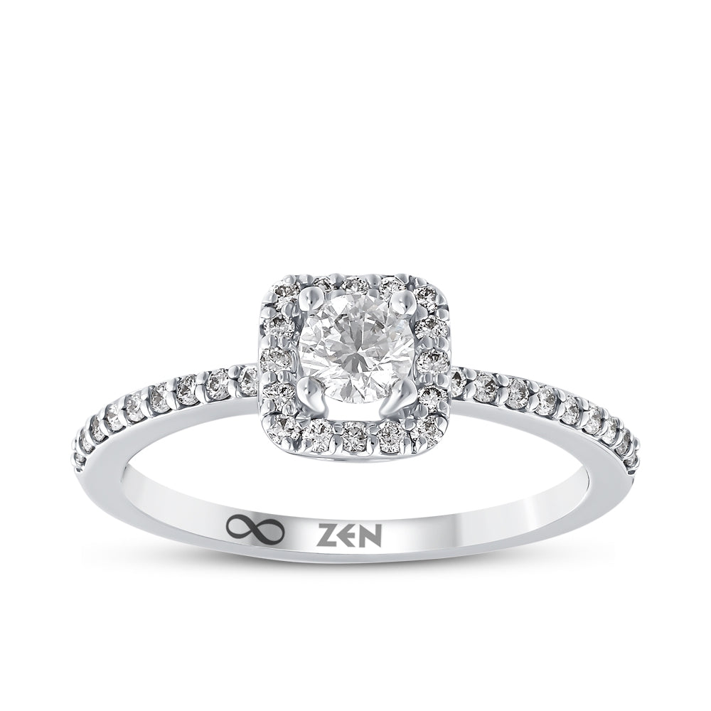 Side Stone Diamond Engagement Ring