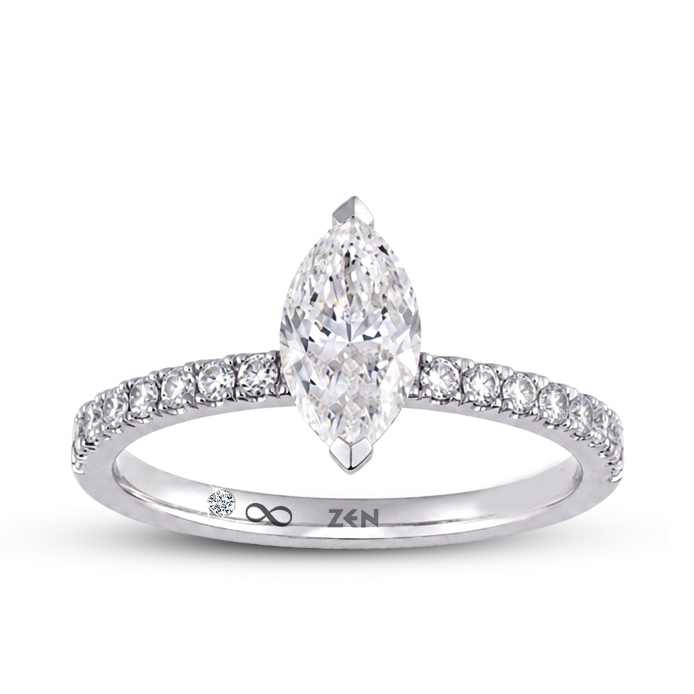 Side Stone Diamond Engagement Ring