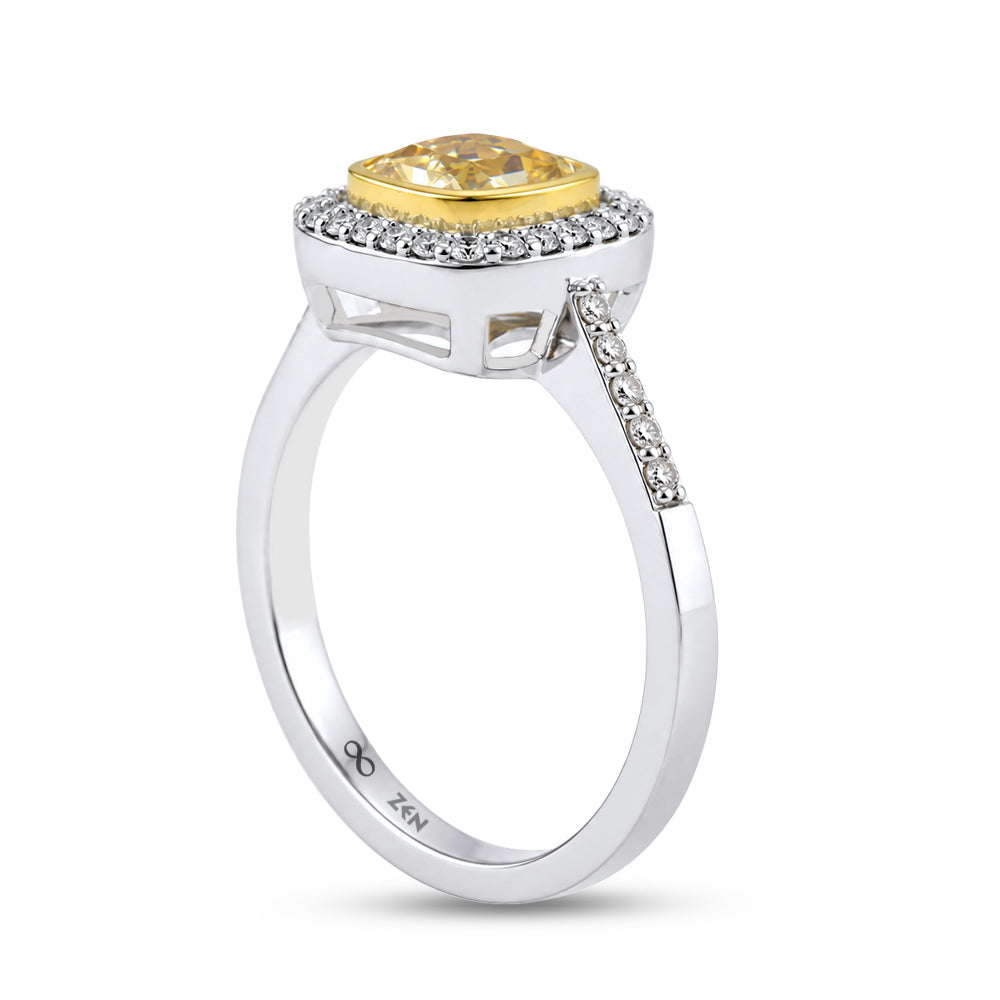 Octagon Diamond Ring