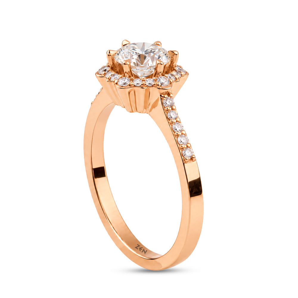 Side Stone Diamond Engagement Ring