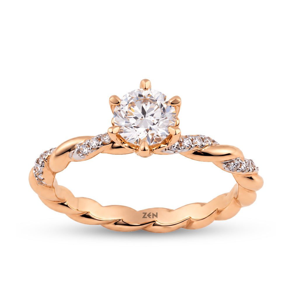 Side Stone Diamond Engagement Ring
