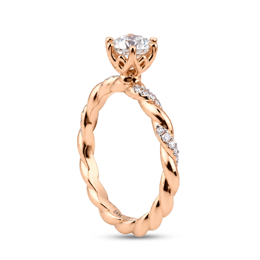 Side Stone Diamond Engagement Ring
