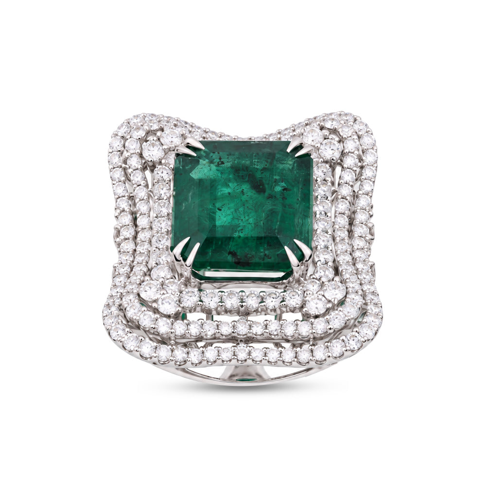 Octagon Emerald Ring