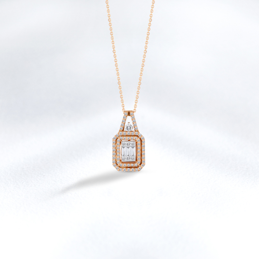 Baguette Diamond Necklace