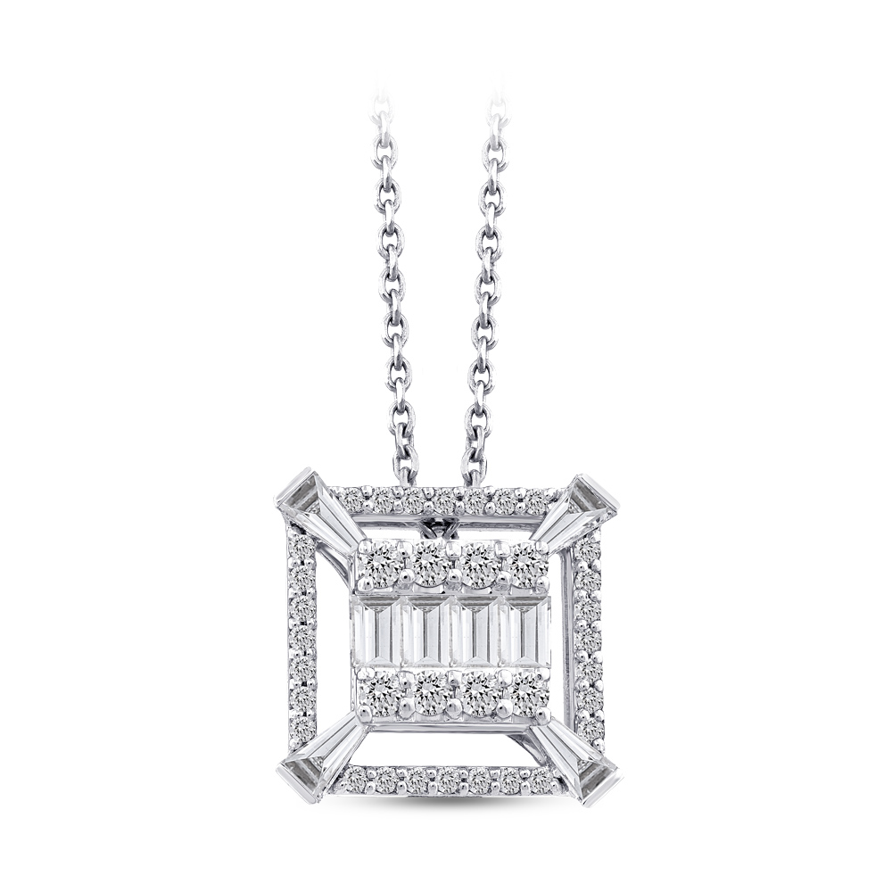 Baguette Diamond Necklace