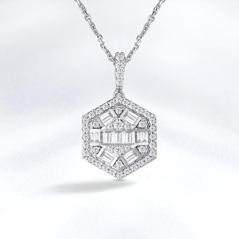 Baguette Diamond Necklace