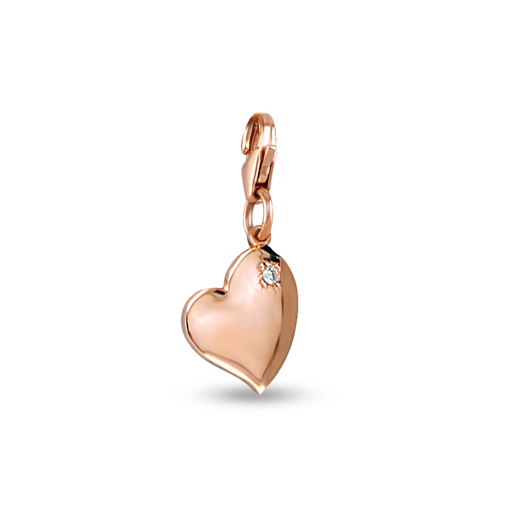 Charm Diamond Heart Bracelet Pendant