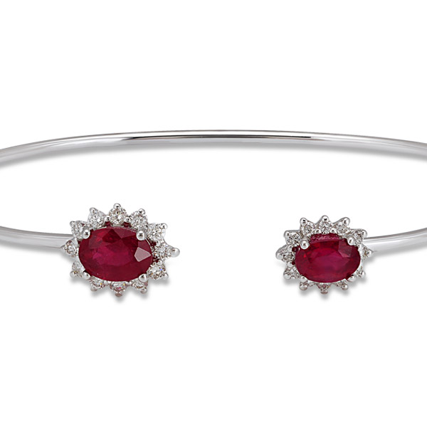 2.21 ct Ruby Diamond Bracelet