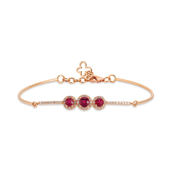 1.28 ct Ruby Diamond Bracelet