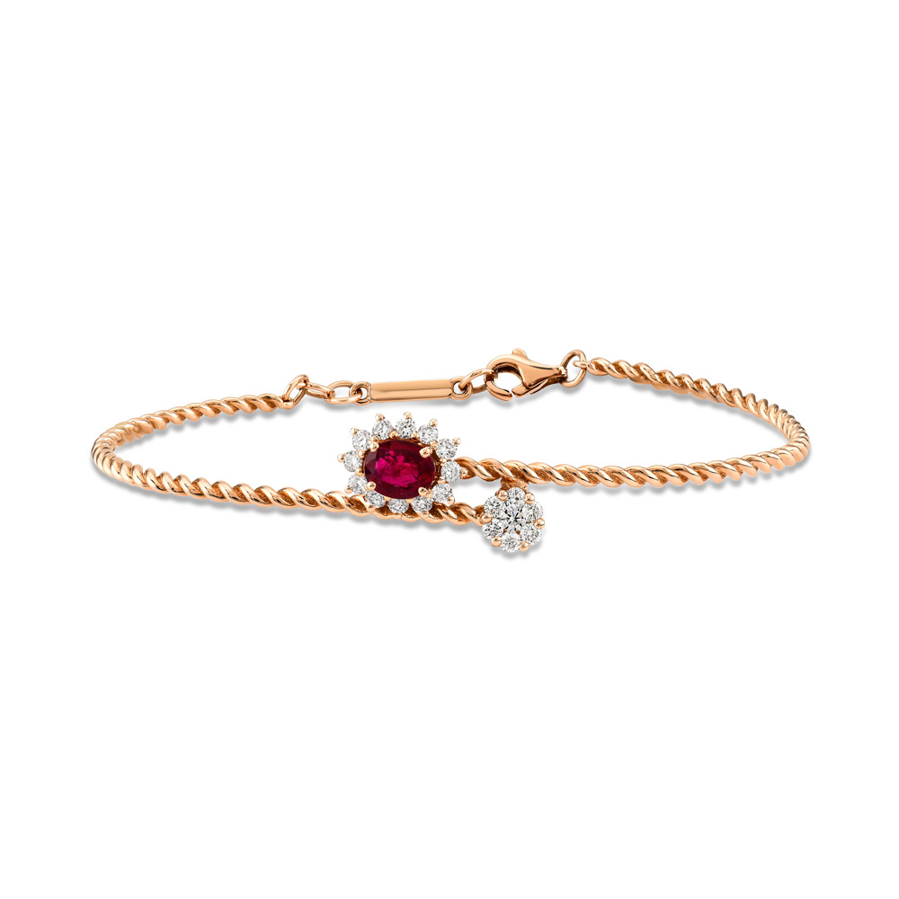 0.97 ct Ruby Diamond Bracelet