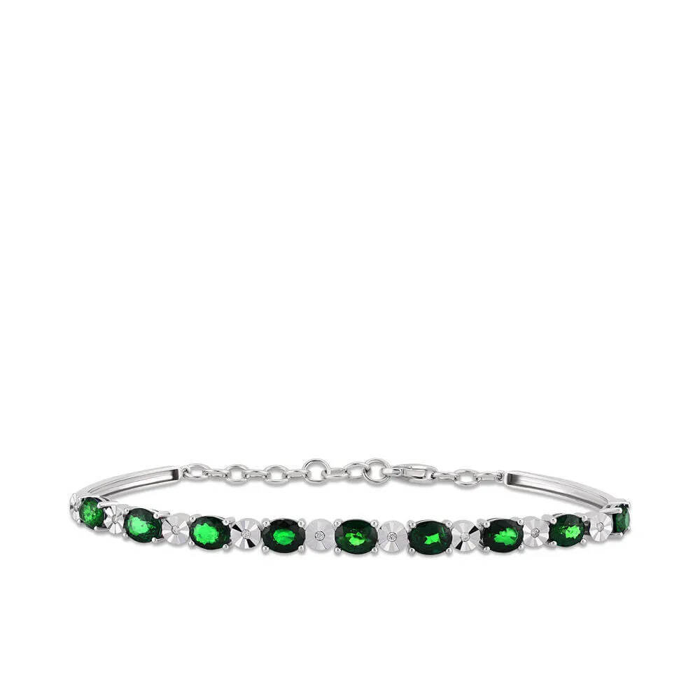 2.55 ct Emerald Diamond Bracelet