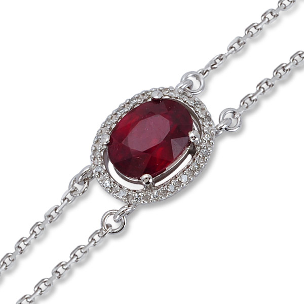 1.03 ct Ruby Diamond Bracelet