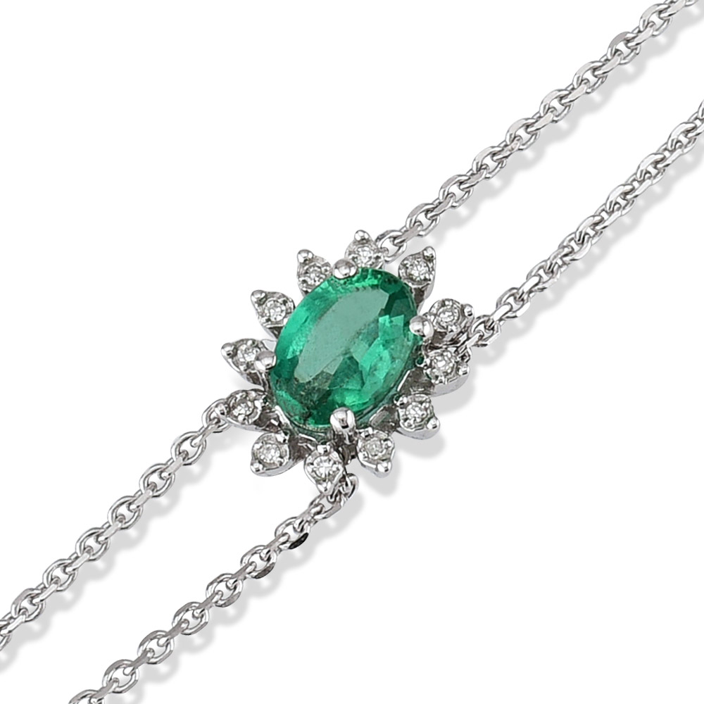 0.35 ct Emerald Diamond Bracelet