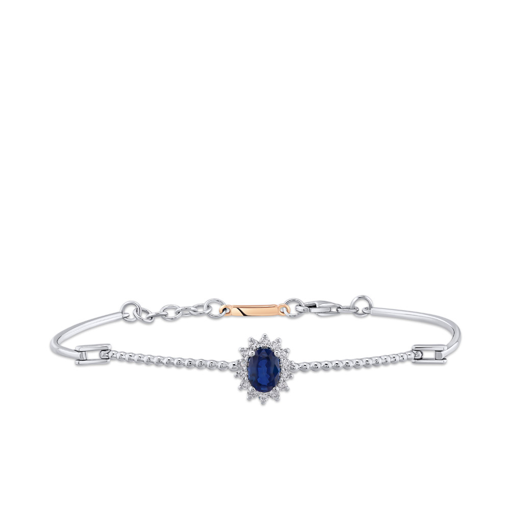 1.09 ct Sapphire Diamond Bracelet