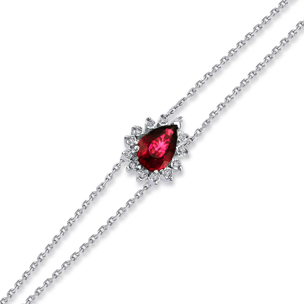 0.52 ct Ruby Diamond Bracelet