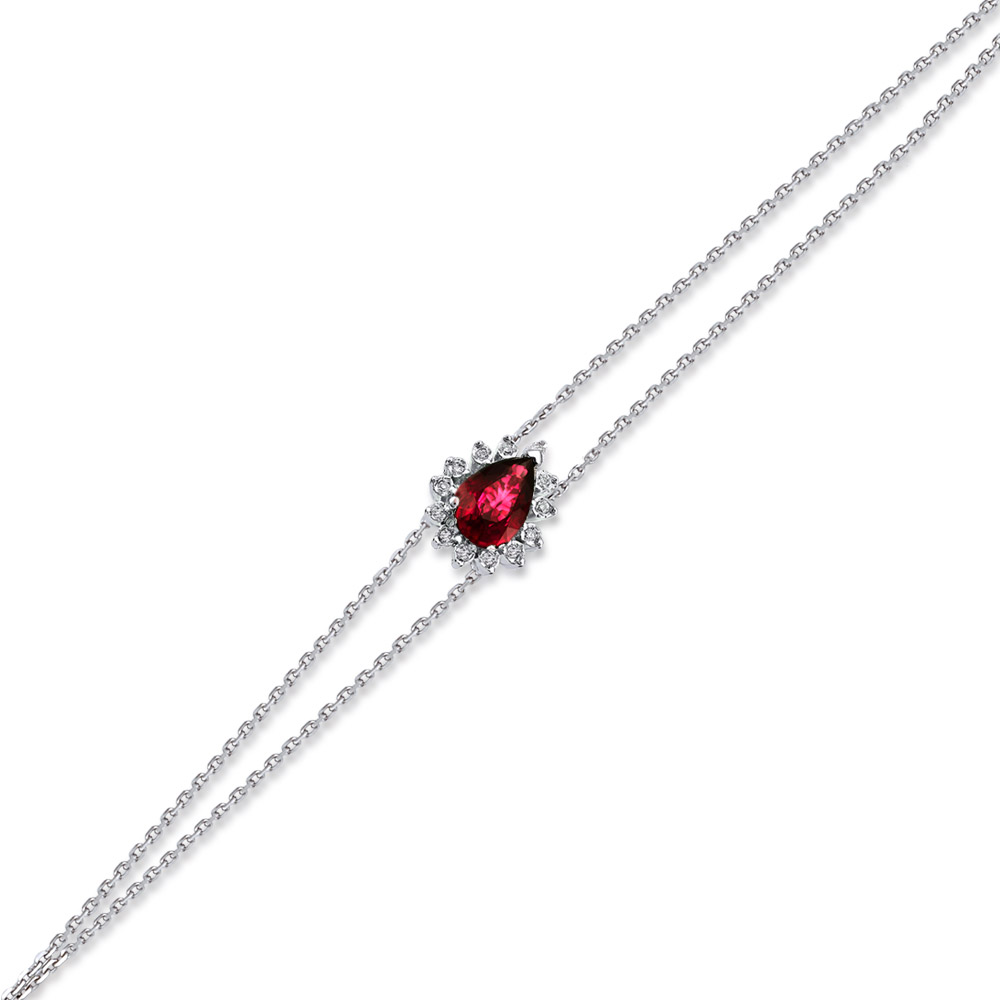 0.52 ct Ruby Diamond Bracelet