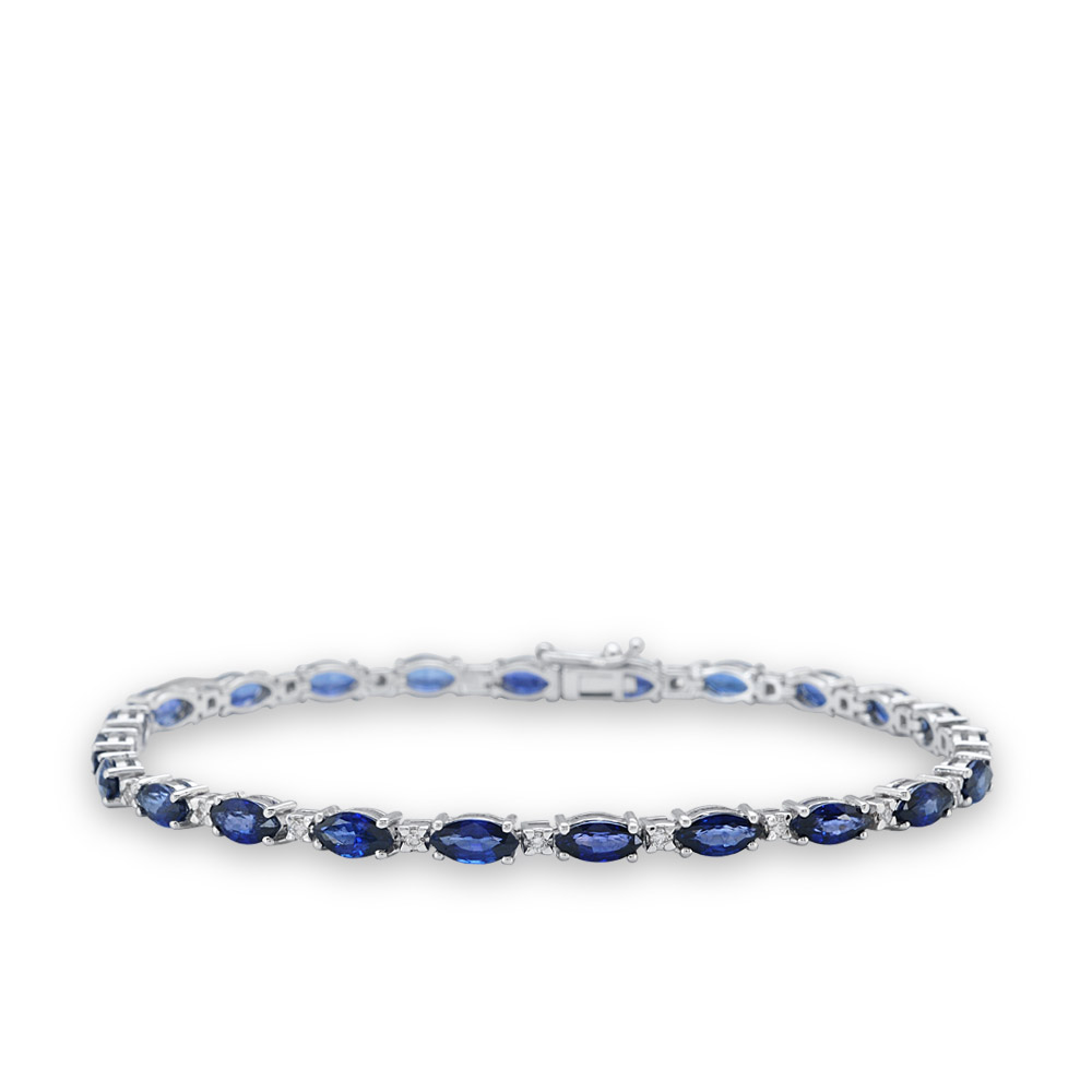 6.72 ct Sapphire Diamond Bracelet