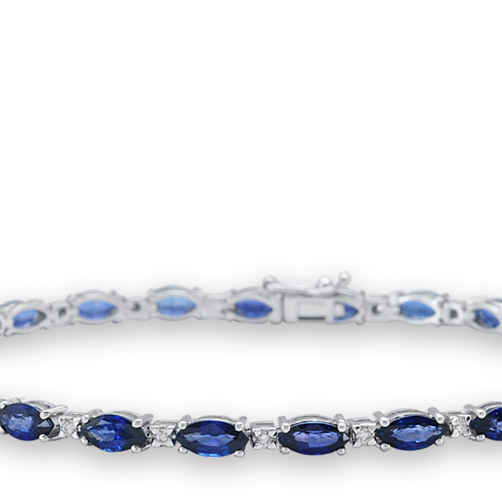6.72 ct Sapphire Diamond Bracelet