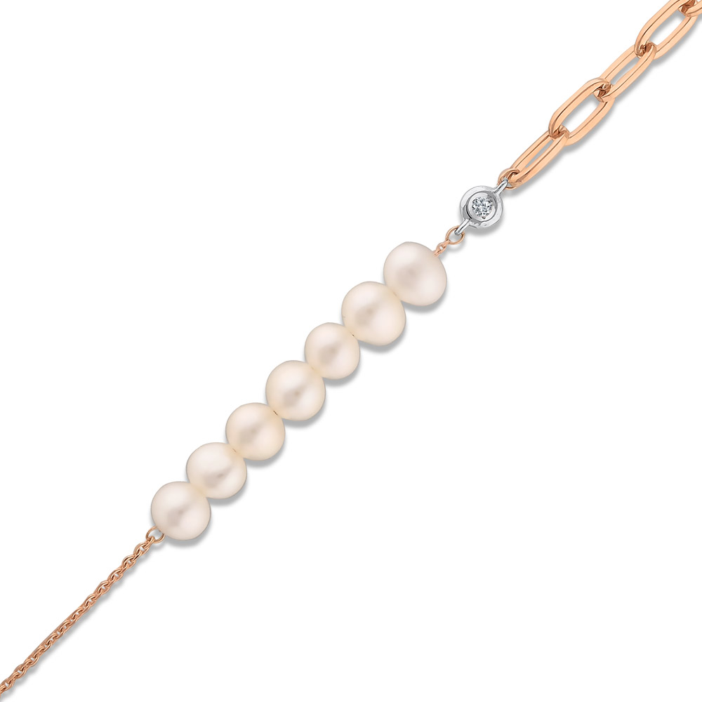 1.35 ct Pearl Diamond Bracelet