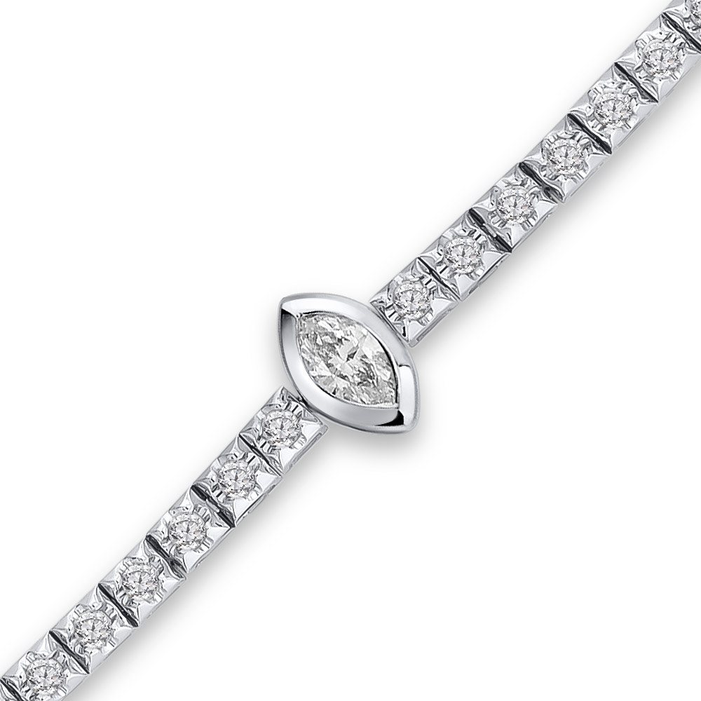 0.01 ct Letter 'M' Diamond Bracelet - 3001110211 / ZEN Diamond - US