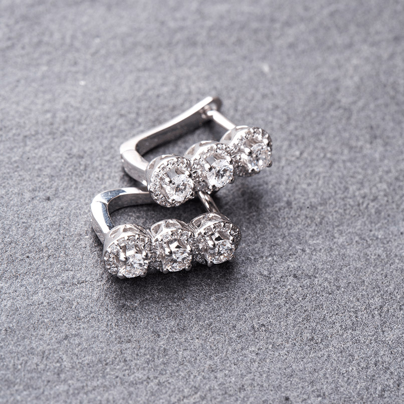 0.41 ct Rose-Cut Diamond Earring 
