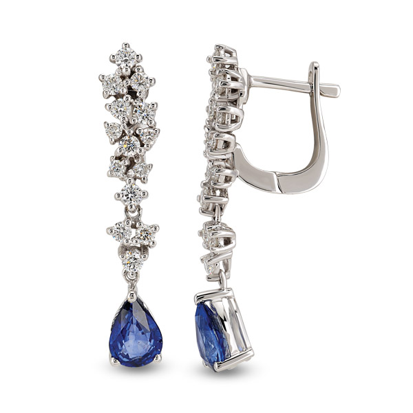 2.12 ct Sapphire Diamond Earring