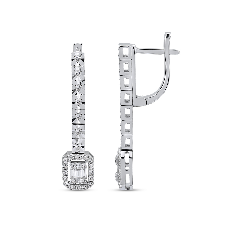 Baguette Diamond Earring