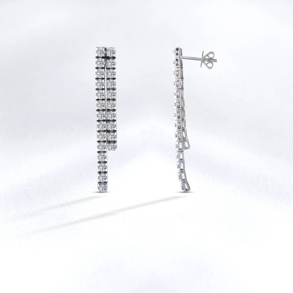 Diamond Tennis Stud Earring