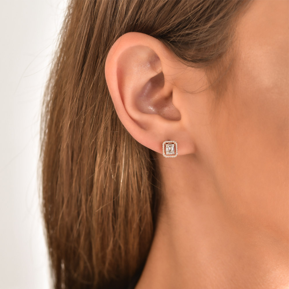 0.36 ct Baguette Diamond Earring