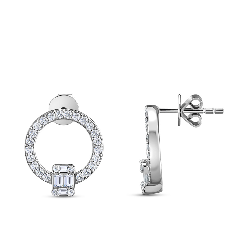 0.81 ct Designer Diamond Stud Earring