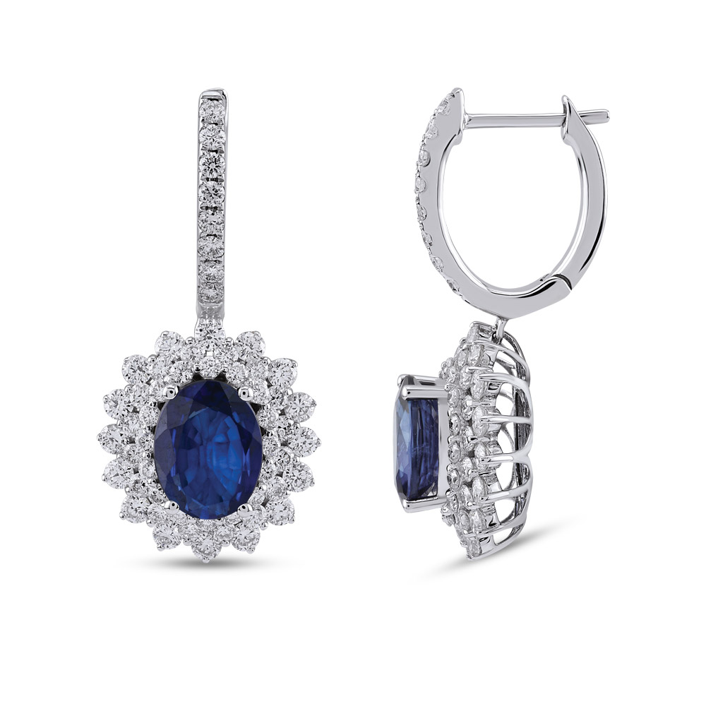 Sapphire Diamond Earring